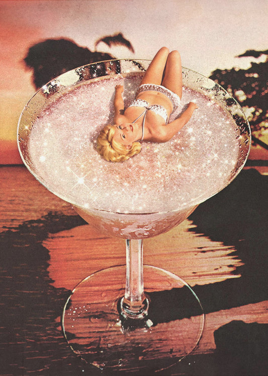Glittriga rosa Margarita | Poster