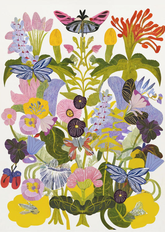 Abstrakt höstblommor | Poster