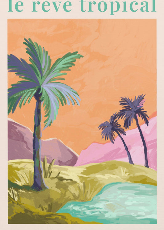 Le Rêve Tropical - Palmträd | Duk