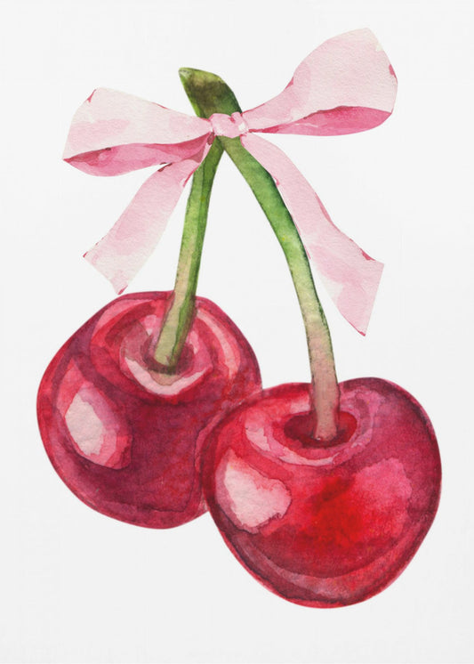 Röd körsbärsrosa rosett | Canvas