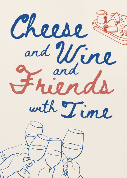 Ost och vin..., Text + Illustration | Poster