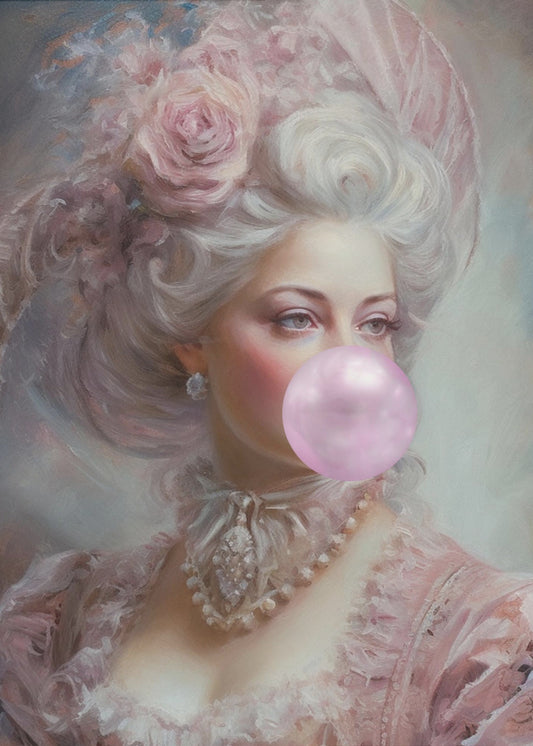 Pastellfärgad Marie Antoinette Bubble-Tuggummi | Poster