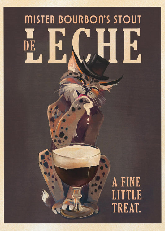 Bourbon De Leche Guinness-stil kattkonst | Poster