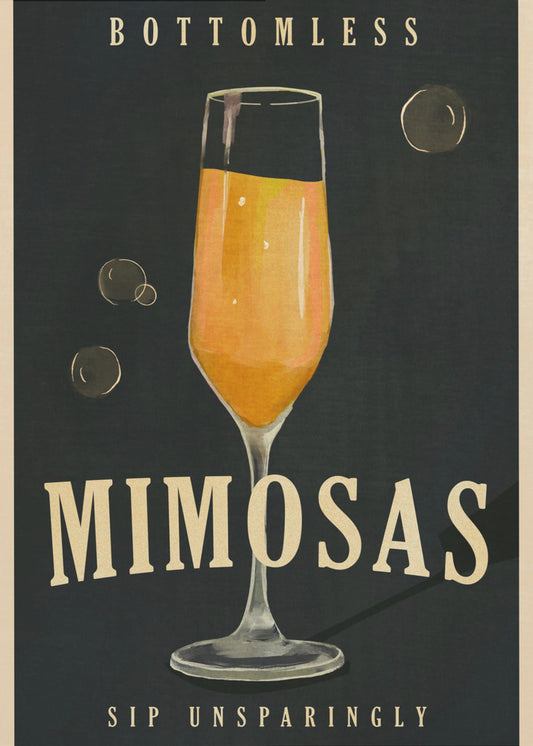 Bottenlösa Mimosas Art Deco Cocktailbarkonst | Poster
