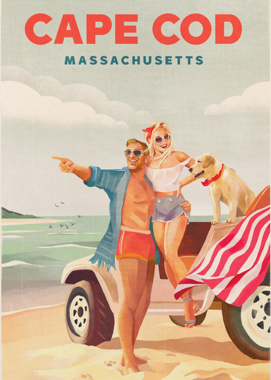 Sommarstrandkonst på Cape Cod, Massachusetts | Canvastavla