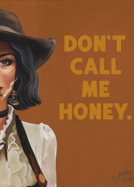 Kalla mig inte älskling Badass Western Cowgirl-konst | Canvastavla