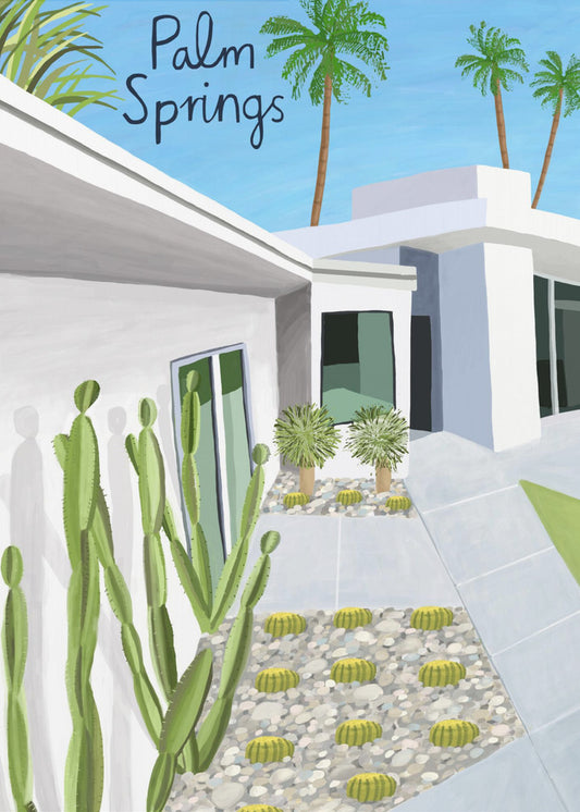 Palm Springs modern arkitektur av konstnären Carla Daly | Canvastavla
