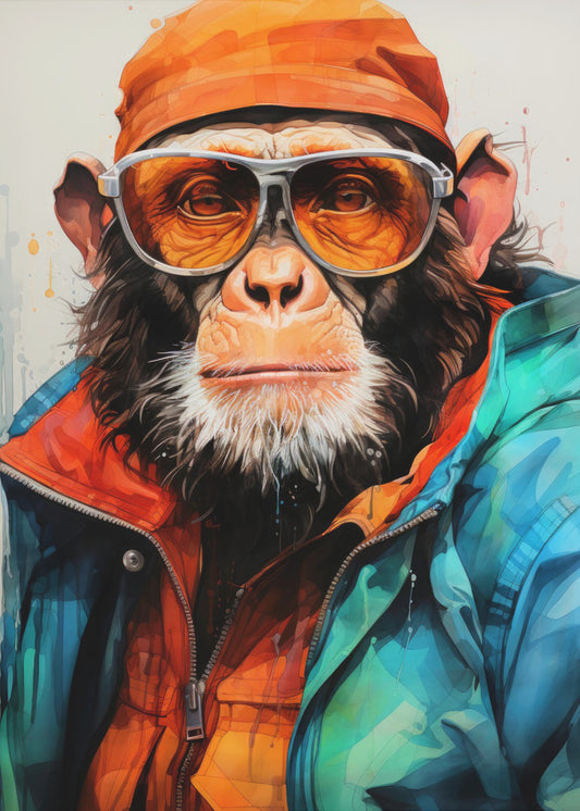 Gorilla Watercolor Animal Art | Poster
