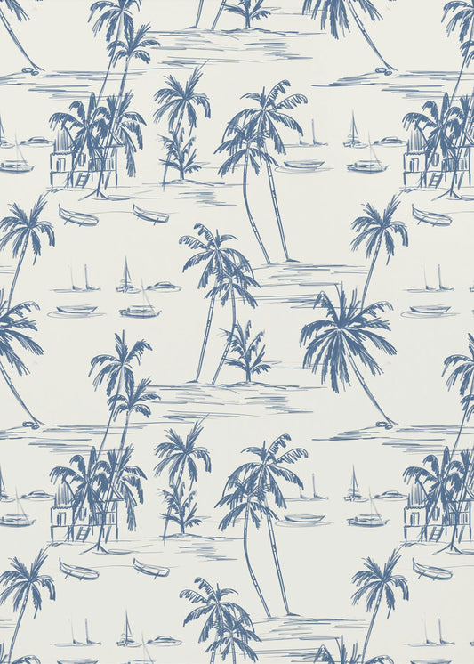 Blått strandmönster | Canvas