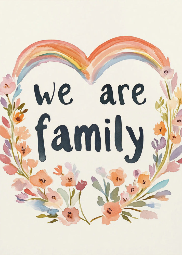 Wir sind eine Familie (Blumen Nr. 02) | Poster - Kunstdruck