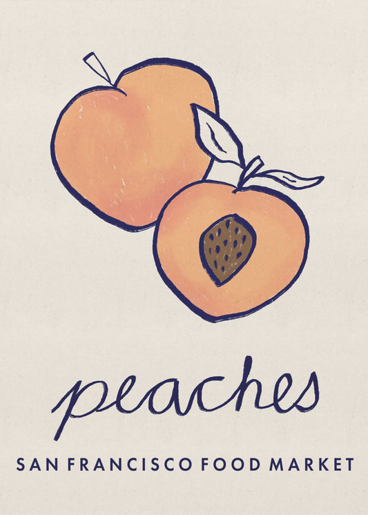Food Art - Pfirsiche San Francisco Food Market | Poster