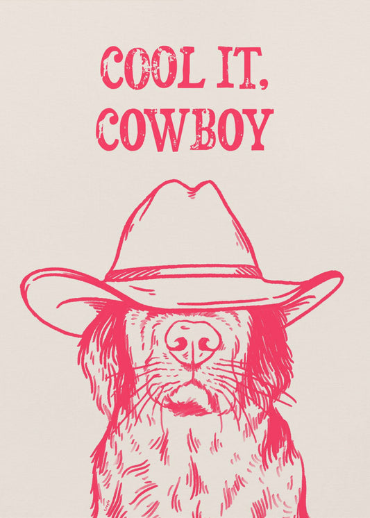 Cool det Cowboy Rosa | Canvas