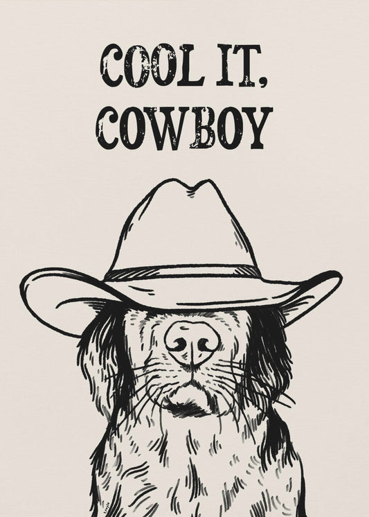 Cool it Cowboy Black | Canvas