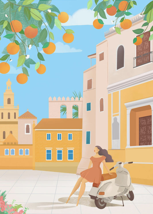 Sevilla Apelsiner, Spanien | Canvastavla