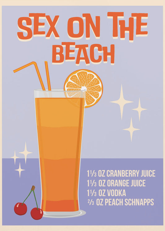Sex på stranden | Poster