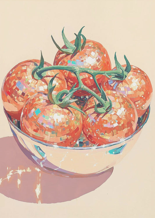 Discokugel-Tomaten in einer Schüssel | Poster