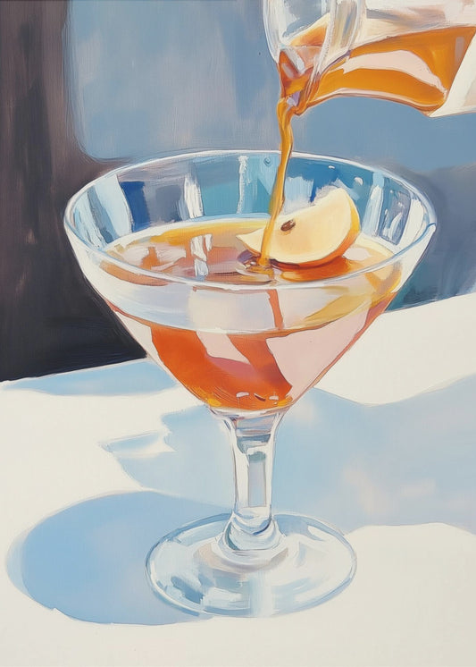 Hälla citronte i ett glas | Poster