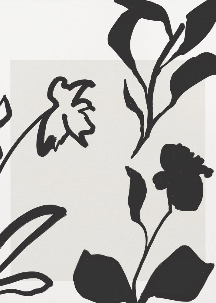 Monokroma blommor | Poster
