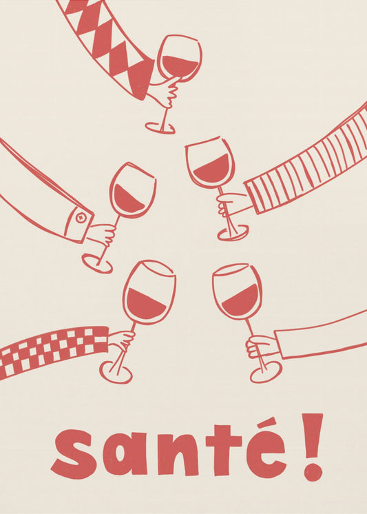 Santé! Vinfest med vänner | Affisch