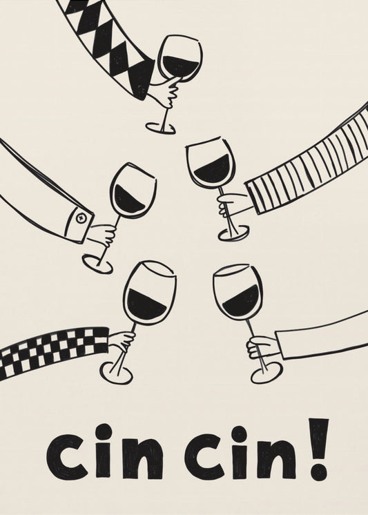 Cin cin! Vinfest med vänner | Poster
