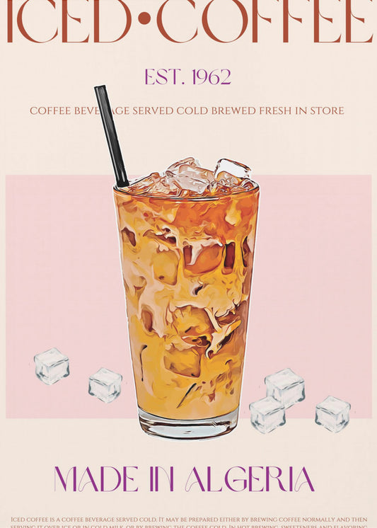 Uppfriskande glas iskaffe | Poster