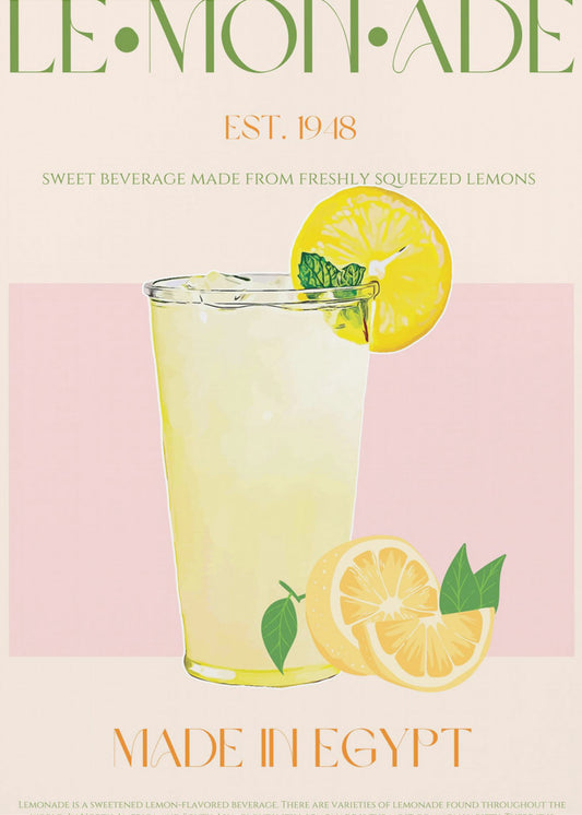 Uppfriskande glas lemonad | Poster