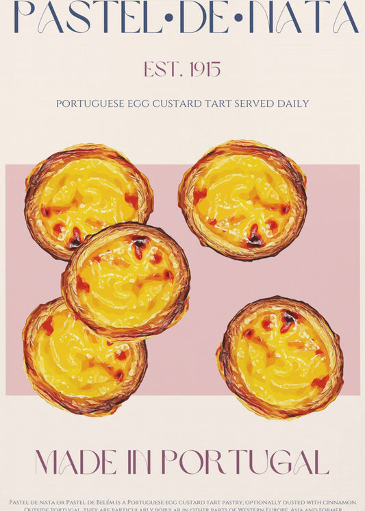 Traditionell portugisisk äggkrämstårta | Poster