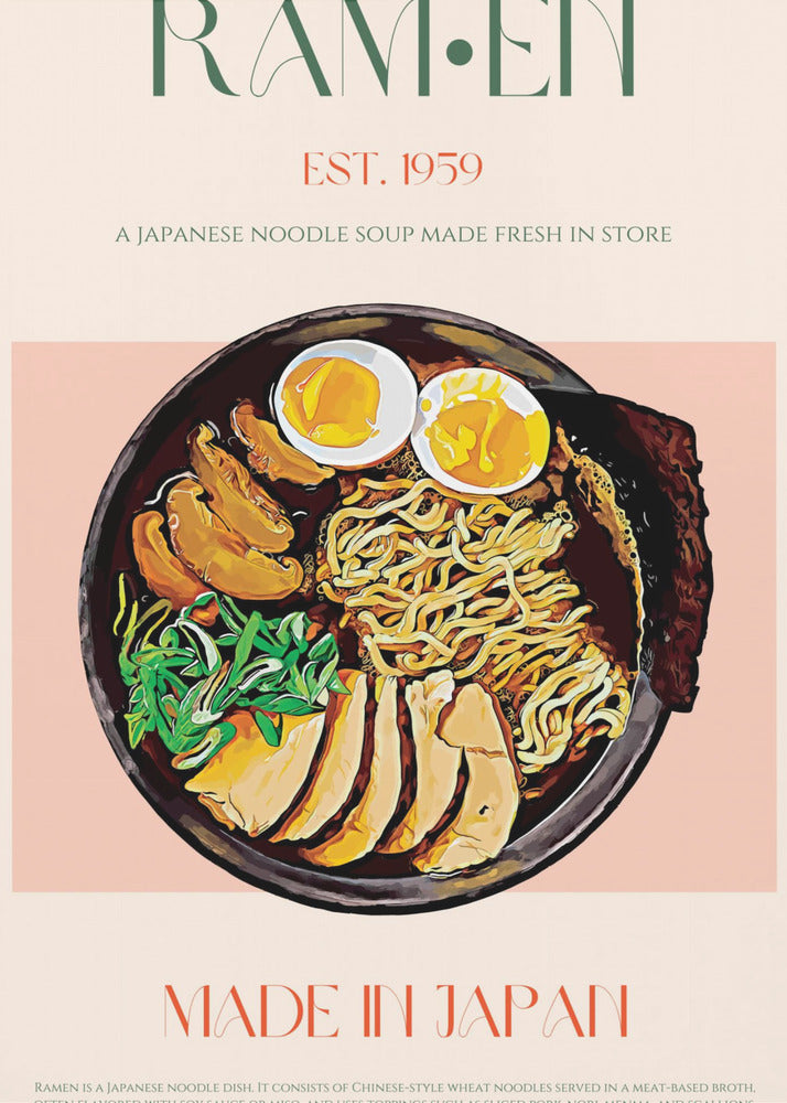 Njuter av japansk Ramen Bowl | Poster