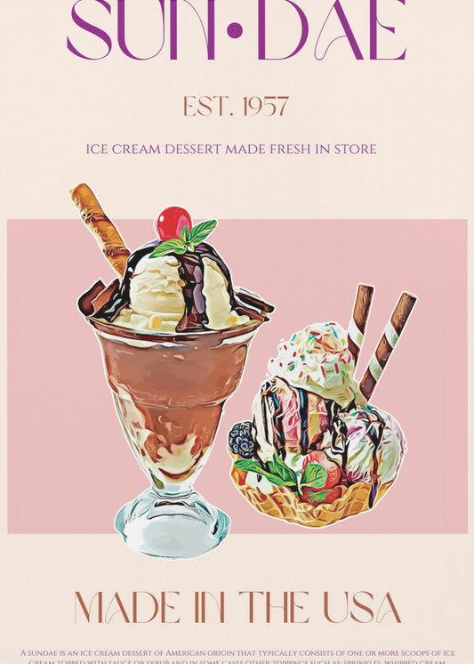 Läckra sundaes | Poster