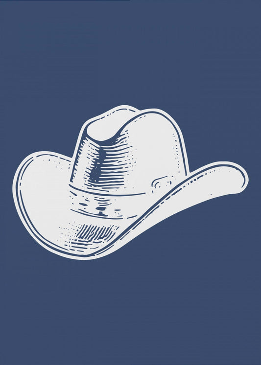 Marinblå cowboyhatt | Canvas