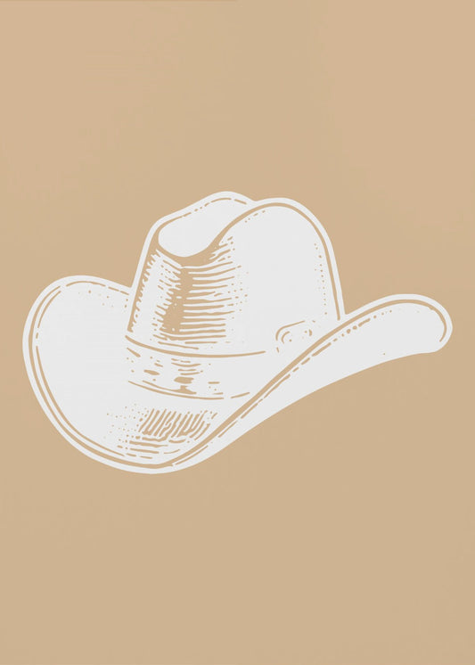 Neutral cowboyhatt | Canvas