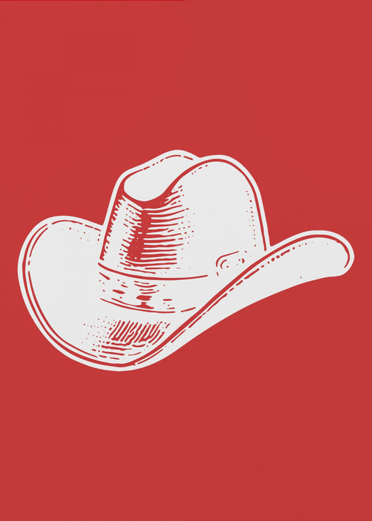 Röd cowboyhatt | Canvas