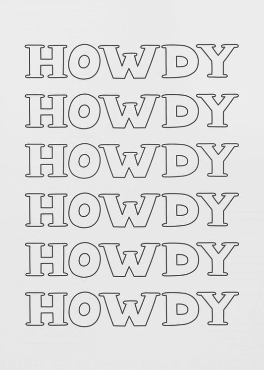 Svart Howdy | Canvas