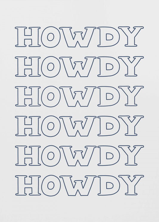 Marinblå Howdy | Canvas