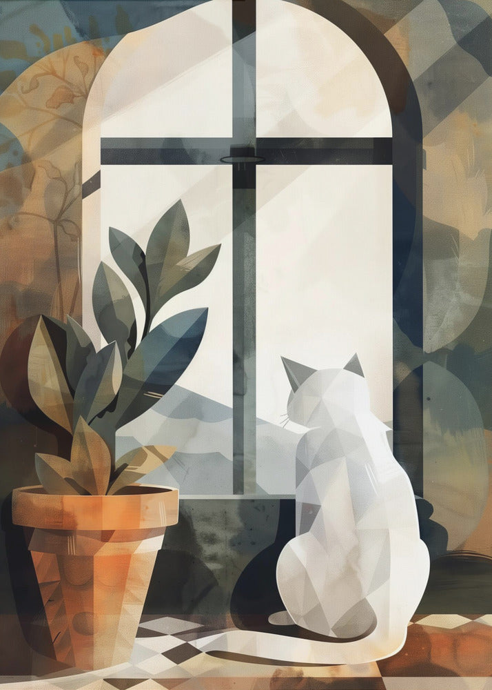 Vit katt | Poster