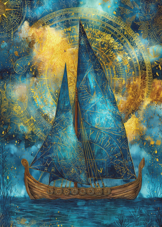 Nautica Havskonst Akvarell Skepp (28) | Poster
