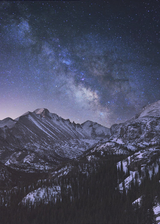 Milchstraße über Longs Peak | Leinwand-Bilder