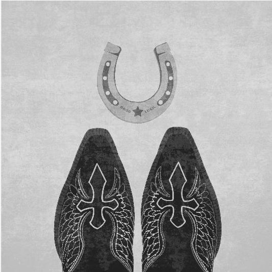 Bw Cowboy Boots and Horseshoe | Poster