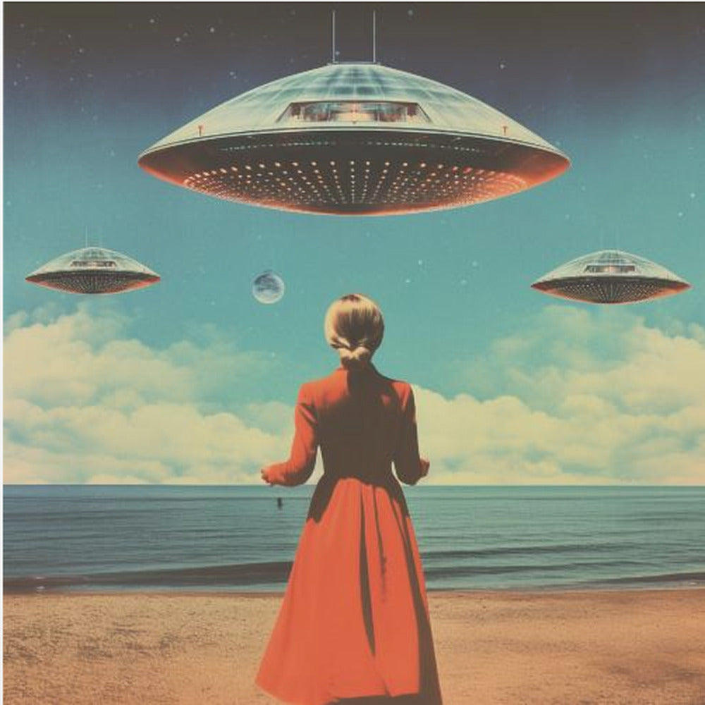 UFO-Himmel-Collage-Kunst | Leinwand-Bilder
