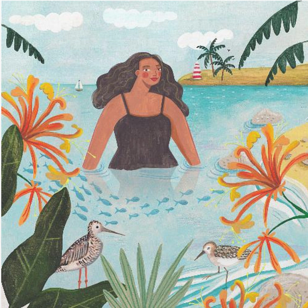 Walking in the sea | Canvas