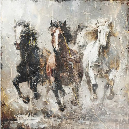 Häst Vintage Konst Illustration 15 | Canvas