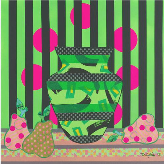 Grön vas och päron | Canvas