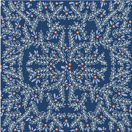 Wonderful twigs blue pattern | Poster