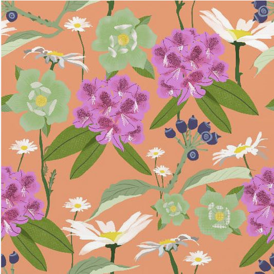 Rhododendron och prästkragar | Poster