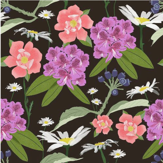 Rhododendron och prästkragar | Poster