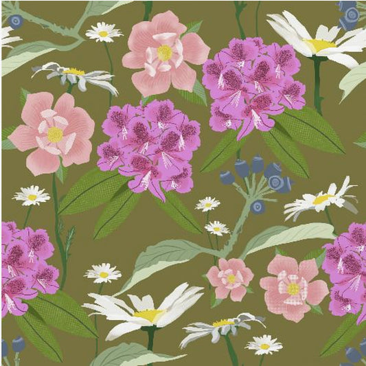 Rhododendron och prästkragar | Poster