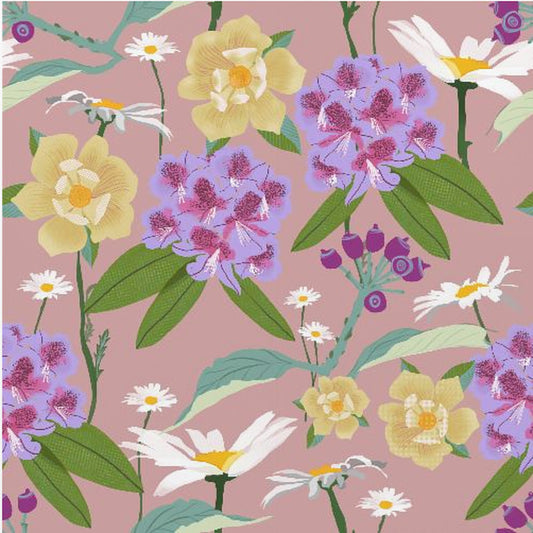 Rhododendron och prästkragar | Poster