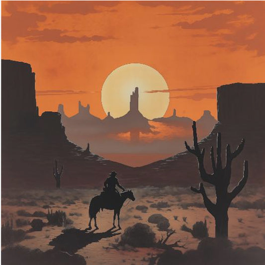 Solnedgångscowboy | Canvas