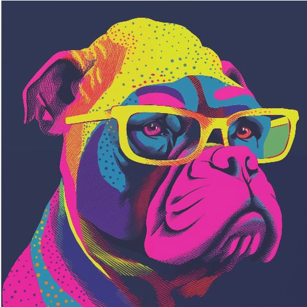 Hund neonvibbar | Canvas