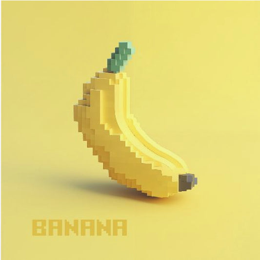 Pixelerad stiliserad banan | Poster